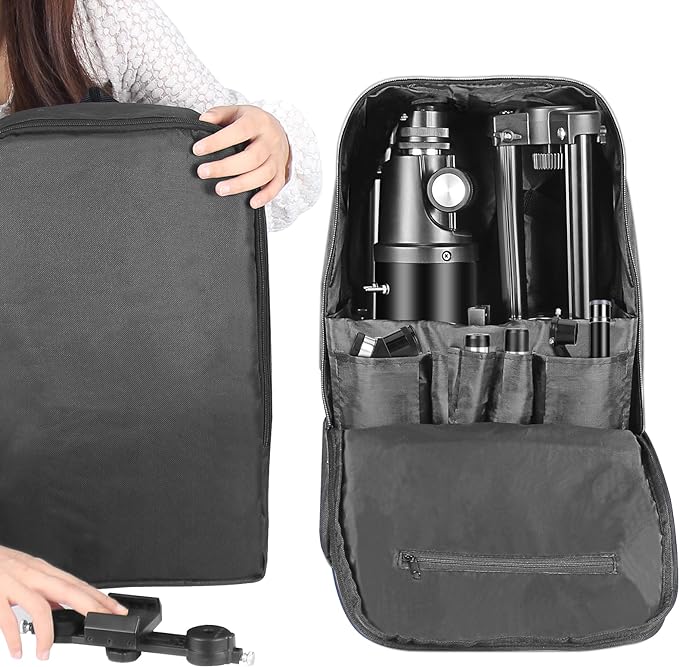 Telescopes for Adults Astronomy, 80mm Aperture 600mm Refractor Telescope for Kids & Beginners, Compact and Portable Travel Telescopio with Backpack