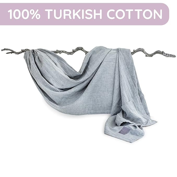 Baby Sling Carrier – Breathable 100% Cotton Wrap for Infant Support, Ring Sling Baby Carrier – Adjustable Muslin Fabric, Baby Carrier Newborn to Toddler – Soft Chest Hold for Travel Dark Grey