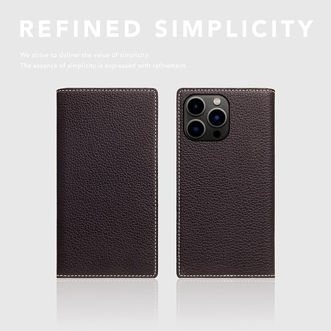 D8 Full Grain Leather Wallet Case for iPhone 15 Pro - [2-in-1] Handcrafted Detachable Diary Style with Magnetic MagSafe Back Cover, Gift Box Included (Brown Cream)