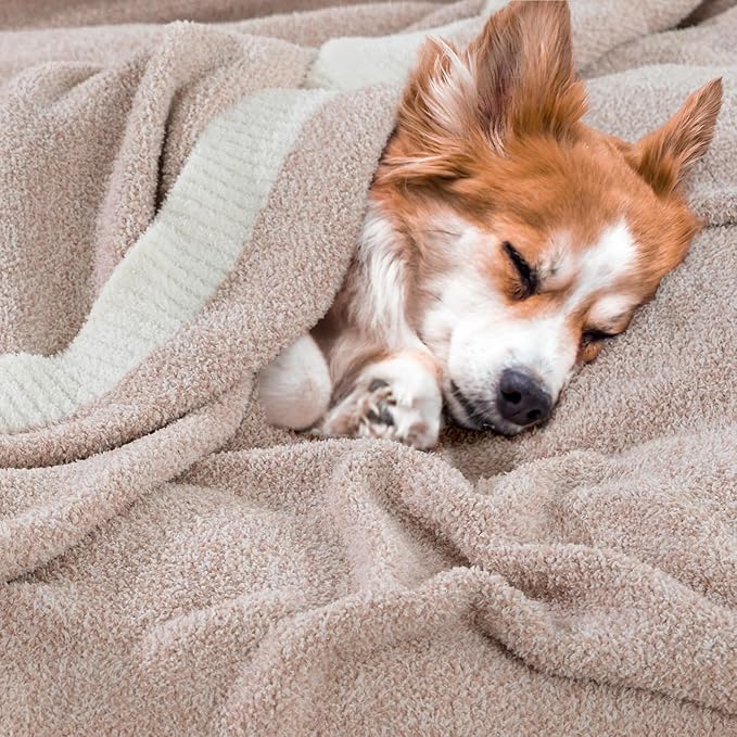 NEXHOME PRO Soft Blanket for Women, Twin Size Cozy Blanket Warm Reversible Knit Lightweight Throws for Sofa Bed, Picnic, Heather Terracotta, 60 x 80 inches