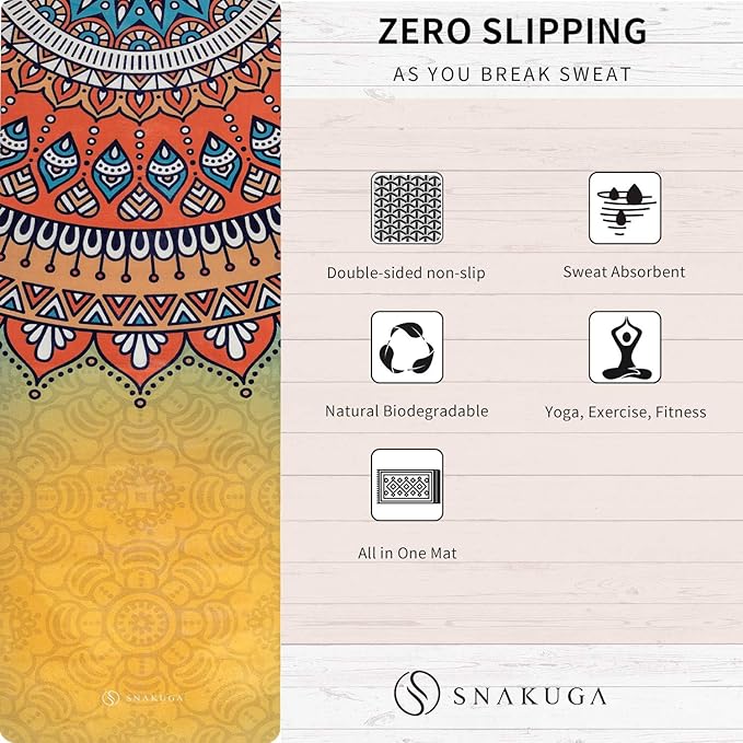 Travel Yoga Mat, Non Slip Exercise Suede Mat with Carry Bag, All-Purpose Fitness Mat with High Density Anti-Tear Surface for Women, Ideal for Pilates Workout (72'' x 24'' x 1.5mm Thick)