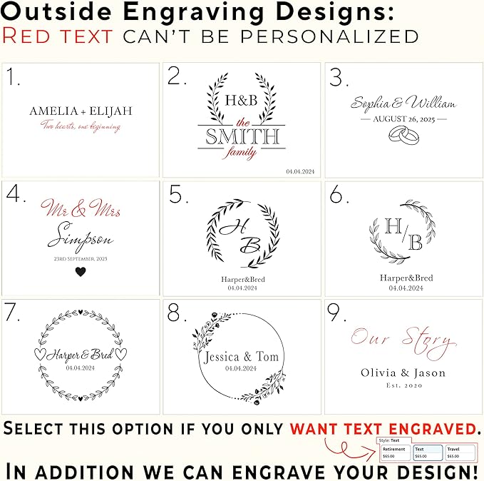 Customized Wedding Memory Box Small - Acacia Wood Engagement Gift Boxes for Couples, Keepsake Box Wedding Personalized, Custom Gift for 5 Year Marriage Anniversary Time Capsule, 8x6x4 in