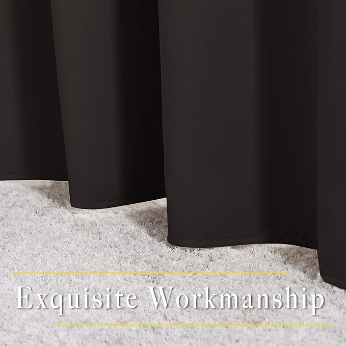 NICETOWN Toffee Brown Blackout Curtains 80 inch Length 2 Panels Set - Grommet Thermal Insulated Window Treatments Light & Sound Blocking Drapes for Living Room/Doorway, W46 x L80