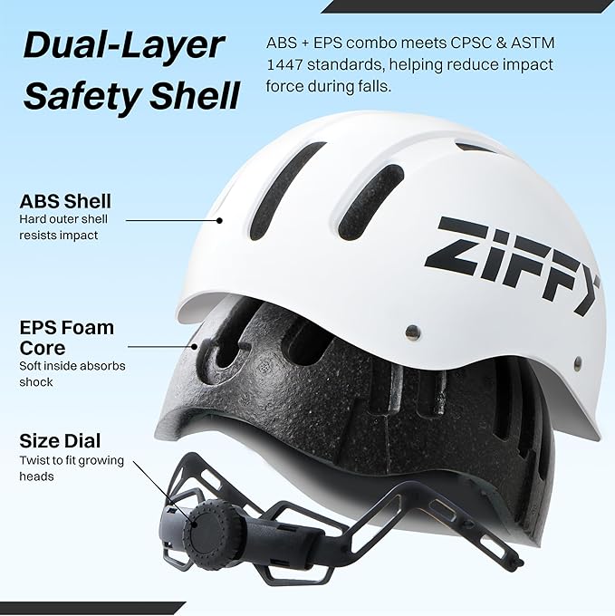 ZIFFY Kids/Toddler Bike Helmet, Adjustable, Lightweight, Safety Certified Scooter Helmet for Boys & Girls with Washable Inner Lining, 2 Sizes, 4 Colors – Fits Toddlers to Youth