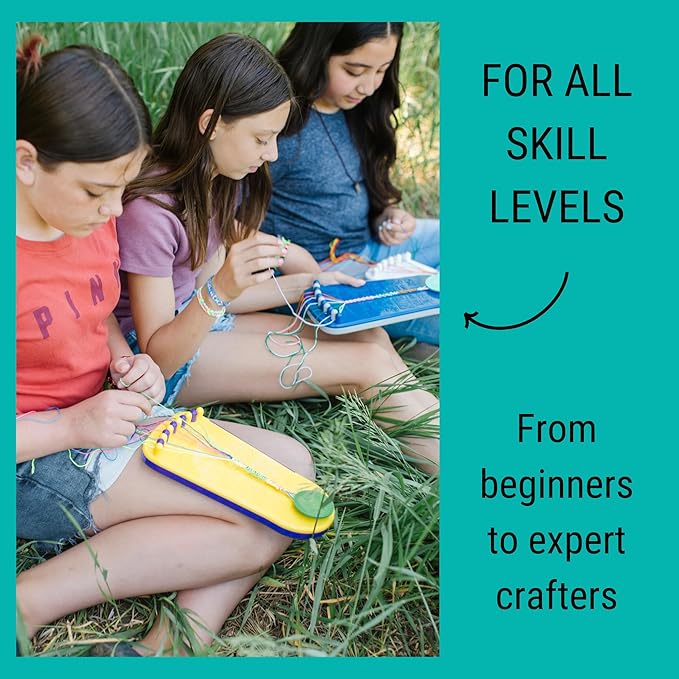 Choose Friendship, My Friendship Bracelet Maker®, an American Original | 20 Pre-Cut Threads - Makes Up to 8 Bracelets | Craft Kit, Kids, Bracelet Making Kit, Jewelry-Making Kit, Gifts for Girls 8-12