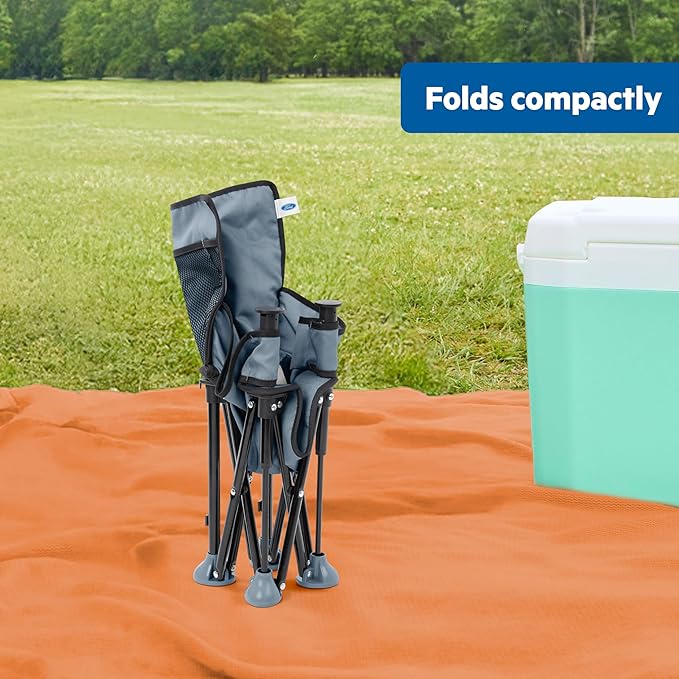 Ford Bronco Pop 'N Sit Portable Booster Chair by Bright Starts, Floor Seat, Indoor/Outdoor Use, Compact Fold, Area 51 Color, 6 Mos - 3 Yrs