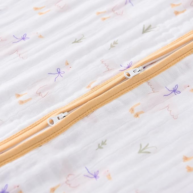 Baby Sleep Sack 2-4 T Baby Wearable Blanket 100% Organic Cotton 0.5 TOG Toddler Sleep Sacks 2- Way Zipper Soft 4 Layers 2T 3T 4T Goose