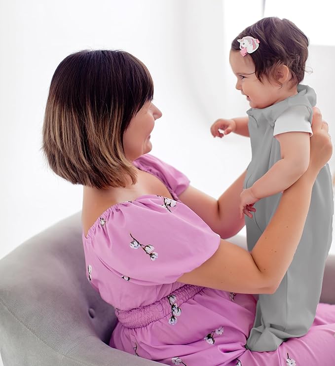 Mama Cheetah Baby Sleep Sack 0.5 TOG, Organic Cotton Baby Wearable Blanket with Two-Way Zipper, Swaddle Transition Baby Sleeping Bag for Newborn Infant Toddler Boy Girl, 0-3 Month