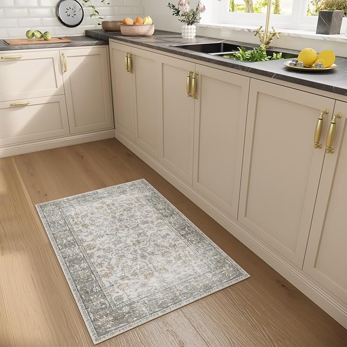 Washable Entryway Small Area Rugs: Door Mat Indoor Entrance 2x3 Boho Rug Stain Resistant Non-Slip Rubber Backing Soft Carpet for Kitchen Front Door Indoor Entrance Entry Bedroom Kids Room