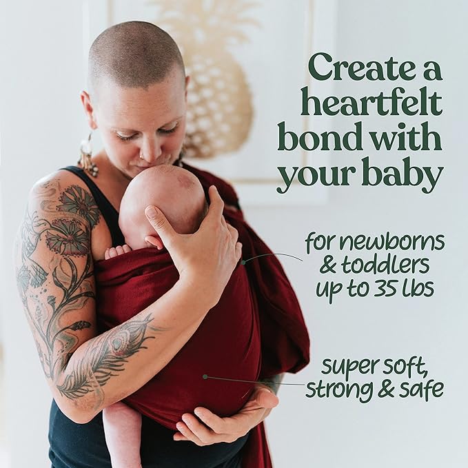 Nalakai Luxury Ring Sling Baby Carrier, Soft Linen Blend Baby Sling, Baby Wrap, Wear Your Little One Close to Your Heart, Comfort, Style