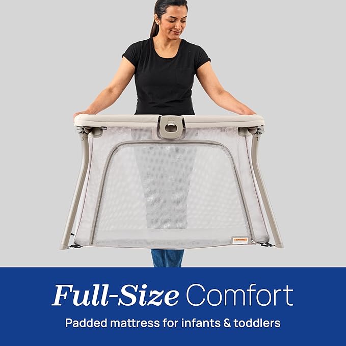 Chicco Alfa Lite Lightweight Travel Playard, Portable Playpen for Babies and Toddlers, Snap-Open/Compact Fold Design, 13 lbs., Baby Travel Essential | Midnight/Navy