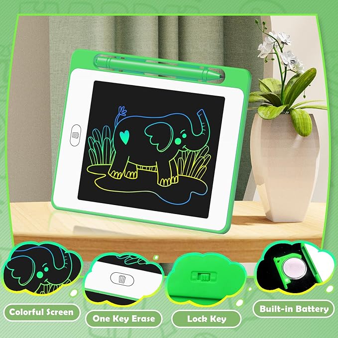 4 Pack LCD Writing Tablet for Kids, 6.5 Inch Colorful Doodle Board Drawing Tablet, Erasable Reusable Electronic Drawing Pads, Educational Learning Toys Birthday Gifts for Girls Boys Age 3 4 5 6 7 8