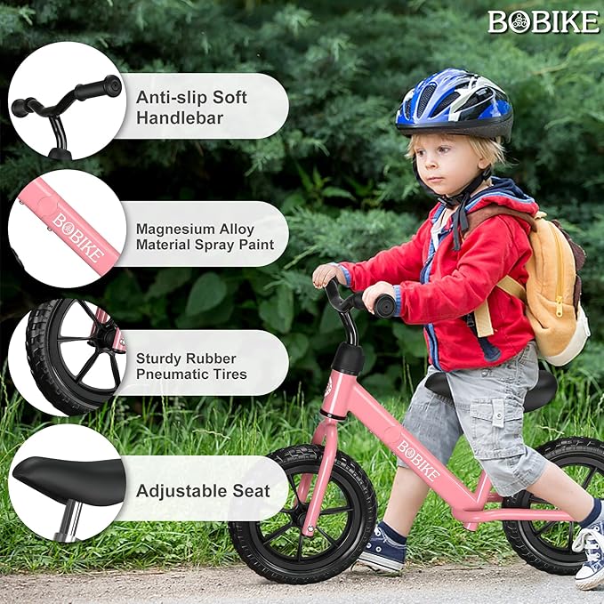 Toddler Balance Bike Toys for 2 to 5 Year Old Girls Boys Adjustable Seat and Handlebar No-Pedal Training Bike Best Gifts for Kids