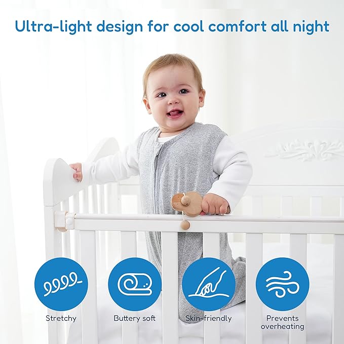 TotAha Sleep Sack 6-12 months, Buttery Soft Swaddle Transition Wearable Blanket Baby Sleeping Bag for Girl Boy,3 Pack 0.5 TOG