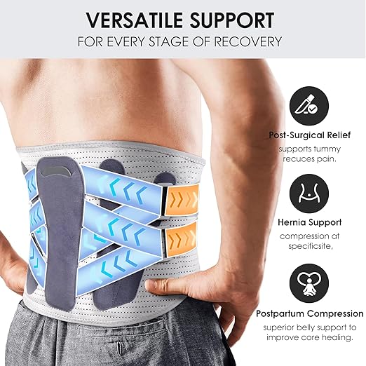 Elastic Abdominal Binder Lower Waist Support Belt, Post Surgery Postpartum Belly Band Wrap Back Support Belt Stomach Compression Wrap Waist Recovery for Men and Women (XX-Large)