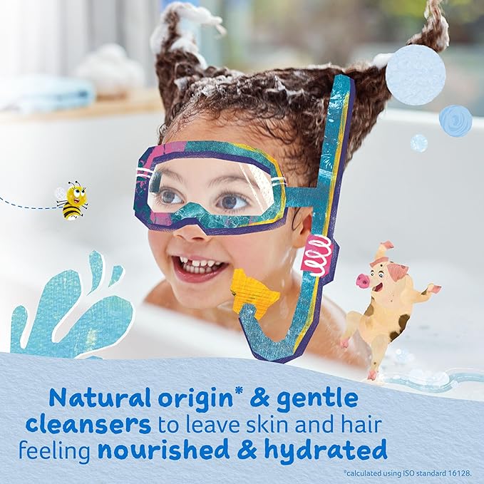 Childs Farm, Kids Hair & Body Wash for Dry, Sensitive Skin, Blackberry & Organic Apple, Gently Cleanses, Vegan, Cruelty-Free, 8.4 Fl Oz