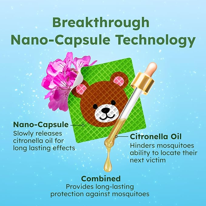 BugMD Squito Stickers Mosquito Repellent Patch Stickers for Kids (390 Patches), Safe & Effective Insect Repellent Patches for Toddlers, Kids, Camping, Beach & Outdoor Essentials