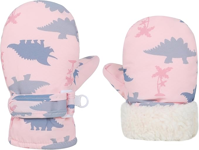 Toddler Gloves Kids Mittens Winter Warm Lined Fleece Gloves Waterproof Snow Baby Mitten for Boys Girls