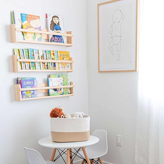 OrganiHaus Long Storage Basket, Shoe Basket, Woven Baskets for Storage, Cotton Rope Basket for Organizing, Towel Baskets for Bathroom, Decorative Baskets, Rectangular Storage Basket, Honey