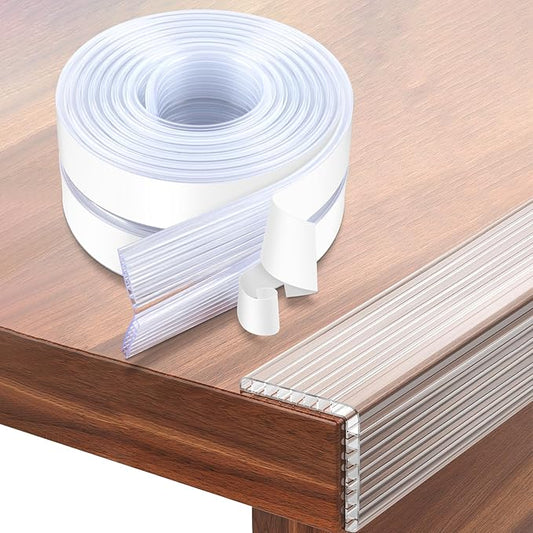 Baby Proofing 26.2ft Long (2.32" Wide),Clear Corner Protectors,Soft Edge Protectors Corner Guards Furniture Corner&Edge Safety Bumpers with Upgraded Strong Adhesive for Sharp Furniture & Table Edges