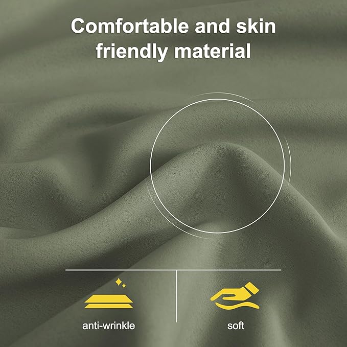 NICETOWN Thermal Insulated Blackout Curtains Room Darkening & Energy Saving Solid Grommet Top Plylux Curtain Panels for Home Decor Bedroom Windows, Dark Mallard, 52W x 63L in, 2 Panels