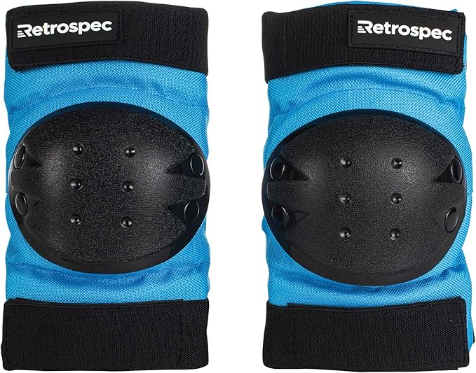 Retrospec Knee Pads, Elbow Pads & Wrist Guards for Men, Women & Kids - Protective Gear for Skateboarding, Roller Skate, Rollerblade, BMX & Scooter - Multi Sport Pad Set