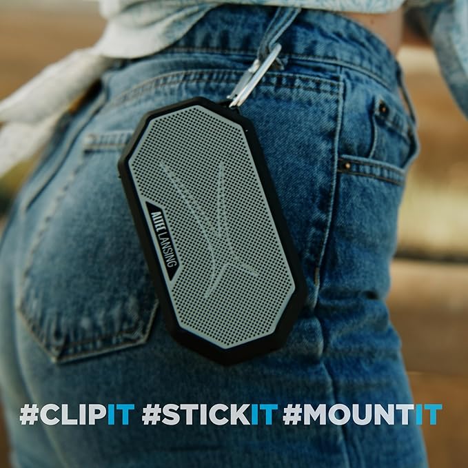 Altec Lansing Portable Bluetooth Speaker HYDRAMINI 2.0, IP67 Waterproof, Portable, 12h Playtime, Wireless Pairing, USB-C Quick Charge, Magnetic Bluetooth Speaker, Voice Assistant Integration