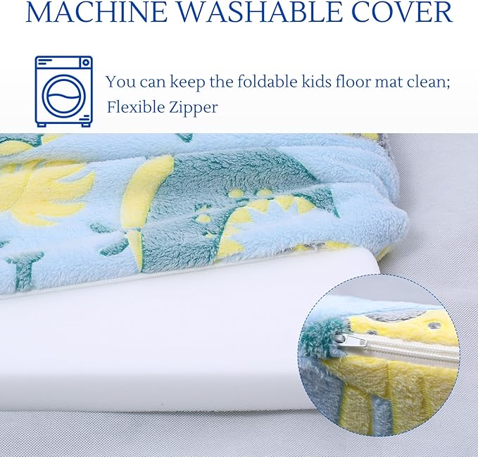 MeMoreCool Kids Floor Futon Mattress Large 6x4 FT, Thicken Foam Tatami Mattress for Children Play Area, Foldable Sleeping Pad Crawling Tatami Mat for Playroom