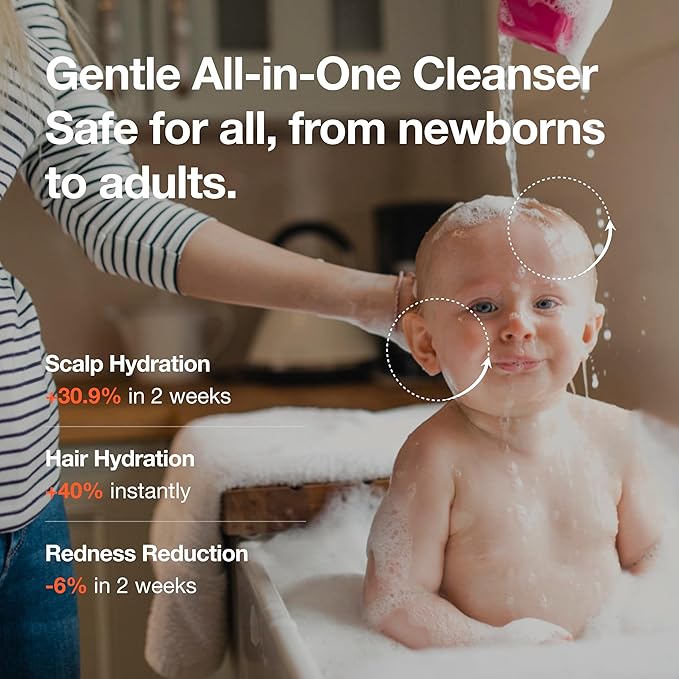 Korean Baby Skincare Set – 2-in-1 Organic Shampoo & Bath + Cream & Lotion, Gentle Newborn & Kids Care, Safe & Soothing Hydration