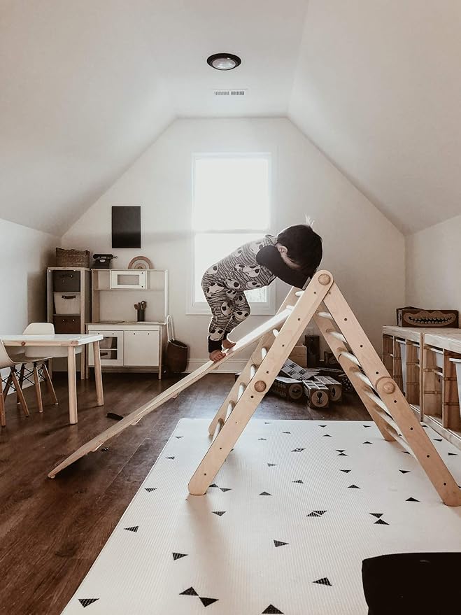 LITTLE Bot Ofie Mat, Soft Baby Play mat, Reversible Foam Floor mat, 6.5 ft x 4.5 ft, Durable and Non-Toxic (Country Road, Large)