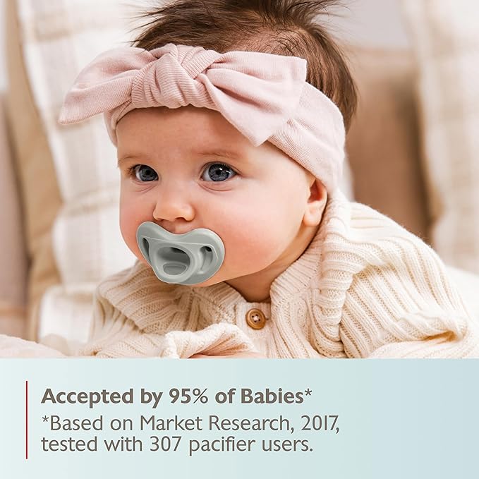 NUK 100% Silicone Comfy Orthodontic Pacifiers, 0-6 Months, Pink Fashion, Timeless Collection, 5 Count