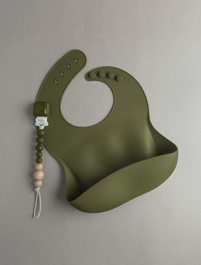 Loulou Lollipop Soft, Waterproof Silicone Feeding Bib