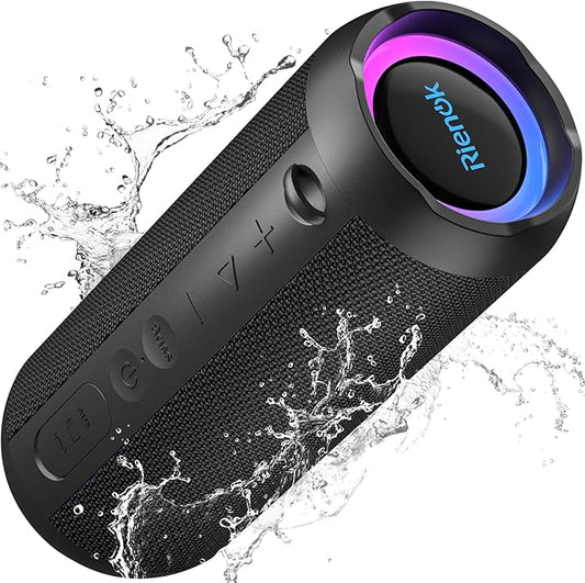 RIENOK Portable Bluetooth Speaker 30W Dual Pairing True Wireless Stereo HD Sound IPX7 Waterproof Outdoor Sport Shower Wireless Speaker Bluetooth 5.3 for Home Party