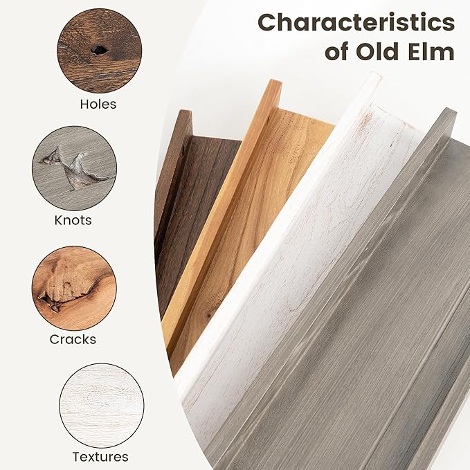 Picture Ledge Shelf - 24 Inches Floating Shelves Set of 2 - Rustic Elm Wood Ledge Shelves for Toys Storage, Kids Bookshelf Wall Mounted for Bedroom, Living Room, Kitchen - 24 Inches - Walnut Color