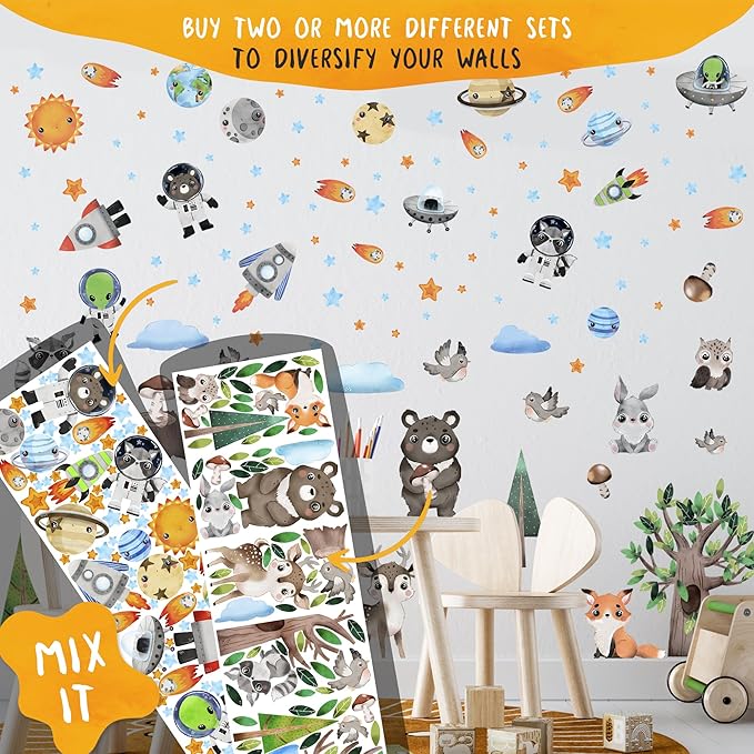 Construction Car Wall Decals for Boys by Lipastick - Road, Trucks, Tractors, Excavators Wall Stickers for Kids Bedroom, Nursery, Playroom - Peel and Stick Transport Themed Wall Decals - M Size