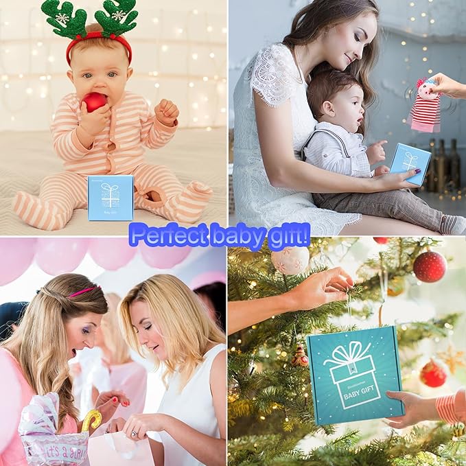 BLOOBLOOMAX Sock rattles for Babies 0-24 Months Baby Animal Foot Finder Educational Toys