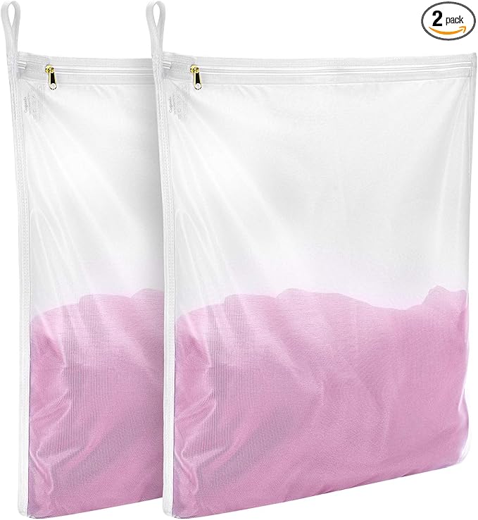 GOGOODA Delicates Laundry Bags, Fine Mesh Wash Bag for Lingerie, Underwear, Bra, Silk, Socks with Hanging Loop