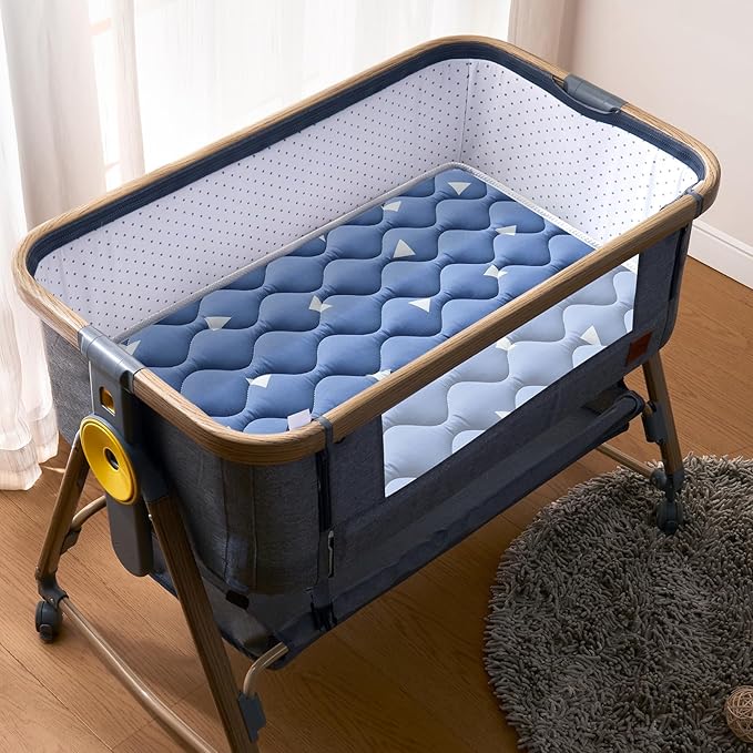 Baby Bassinet Mattress 30x 20 inches- Firm Support and Comfort Premium Foam,Noiseless and Odorless,Hypoallergenic Small Crib Mattress, Fits Moses Basket, Dual Sided with Soft Breathable Fabric