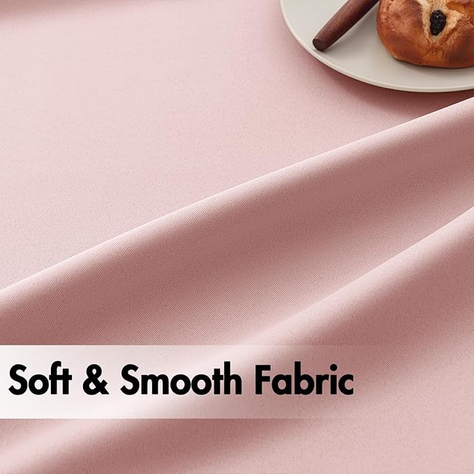 ANRODUO Light Pink Blackout Curtains for Girls Bedroom Living Room, Back Tab Rod Pocket Pinch Pleated Thermal Insulated Room Darkening Curtains 90 Inches Long 2 Panels, 52 x 90 Inch