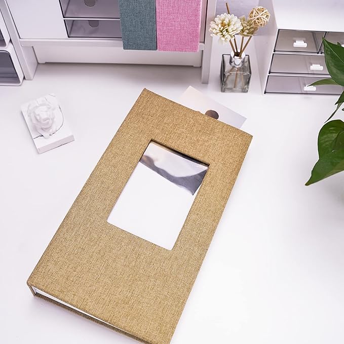 Vienrose Linen Photo Album 420 Pockets for 4x6 Photos Fabric Cover Photo Books Slip-in Picture Albums for Wedding Baby Vacation