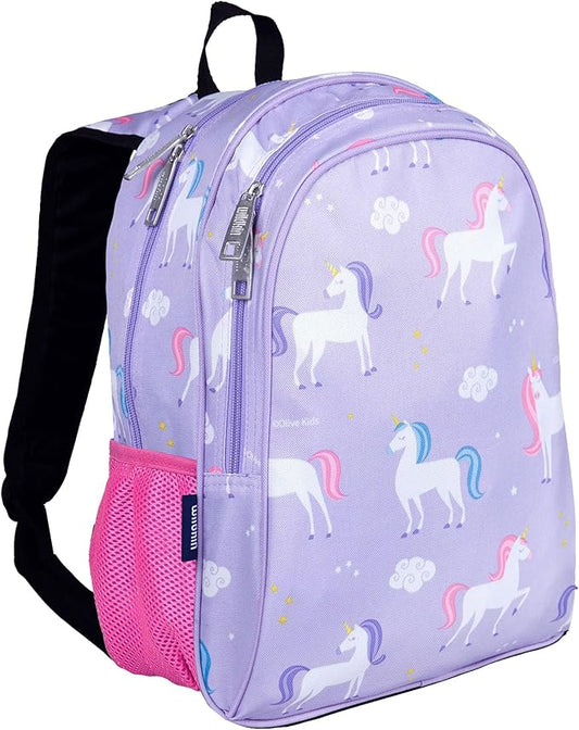 Wildkin 15-inch Kids Backpack – Durable, Padded, Adjustable for School & Travel - Unicorn