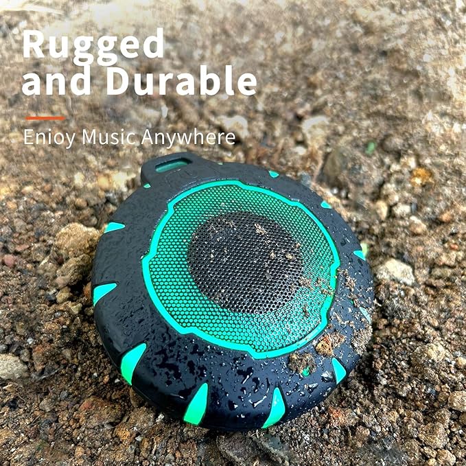 HEYSONG Bluetooth Shower Speaker + Waterproof Phone Pouch – Rugged & Ready for Any Wet Adventure