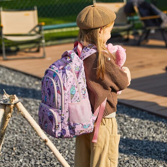 CLUCI Kids Backpack for Girls Bookbags Preschool Backpack Toddler Daycare School Bag Elementary Kindergarten Lightweight Waterproof Pink Unicorn