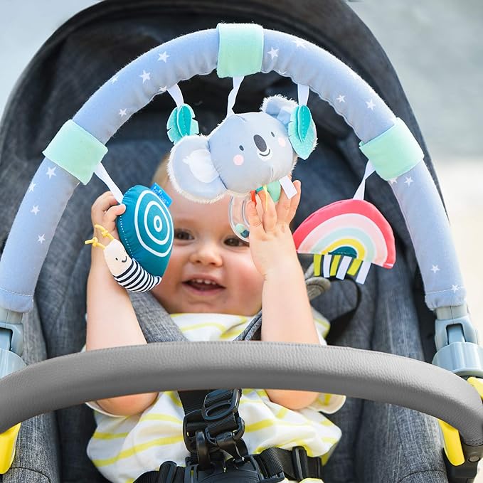 Taf Toys Koala Daydream pram, Stroller & car seat Arch | Ideal for Infants & Toddlers, Activity Arch with Fascinating Toys, Stimulates Baby’s Senses and Motor Skills Development, for Easier Outdoors