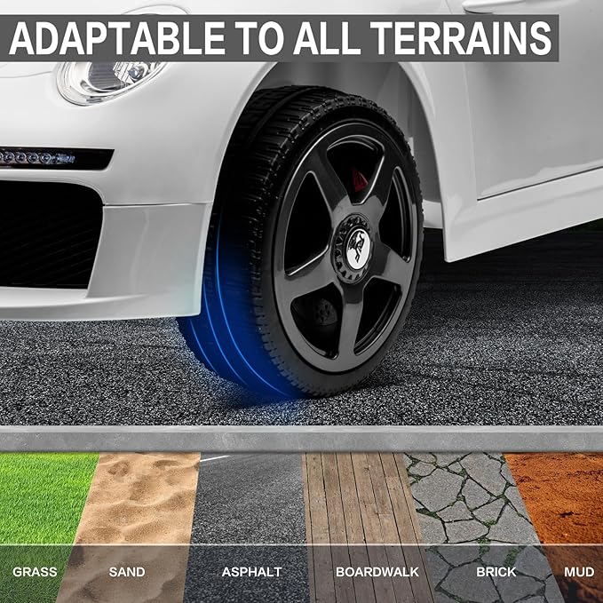 Licensed RUF CTR3 12V Kids Electric Car with Parent Remote Control, 2 Motors, 3 Speeds, LED Lights, MP3 Player | Battery Powered Ride-On Toy for Kids to Drive - White