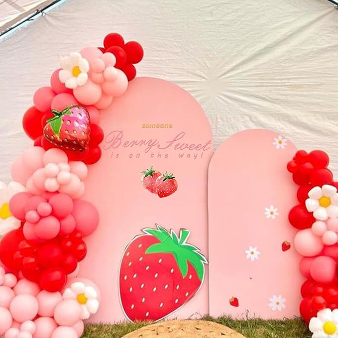 Someone Berry Sweet is On The Way Wall Decal - Baby Shower Party Decorations, Gender Reveal Party Supplies, Baby Shower Party Balloon Arch Strawberry Sign Decal (Berry Decal)