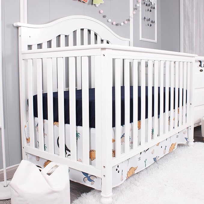 Belsden Dinosaur 3 Piece Crib Bedding Set for Baby Boys Girls, Classic Nursery Bedding Essential Including Comforter, Crib Sheet and Crib Skirt, Ultra Soft Cozy, Dino