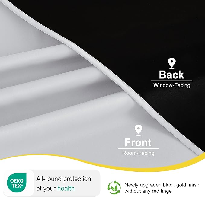 NICETOWN 100% Blackout Curtains 84 inch Long for Bedroom, Total Blackout Thermal Insulated Grommet Long Window Curtains 2 Panels Set, 2 Panels, Greyish White, 52 inch Wide