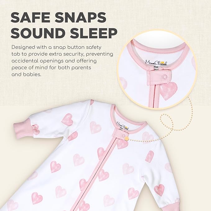 Mama Cheetah Baby Sleep Sack with Sleeves, 0.5 TOG Organic Cotton Wearable Blanket and Two-Way Zipper, Swaddle Transition Long Sleeve Sleeping Bag for Newborn Infant Toddler, 6-12 Months