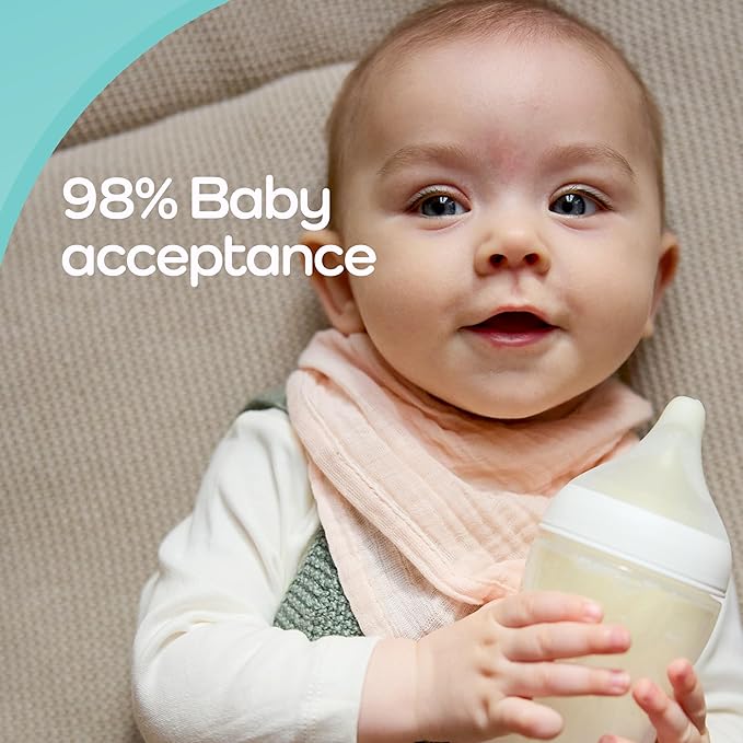 NUK Perfect Match 2-in-1 Natural and Anti-Colic Bottle with Slow Flow, Wide, Adaptable Nipple, 5oz., 2 Pack